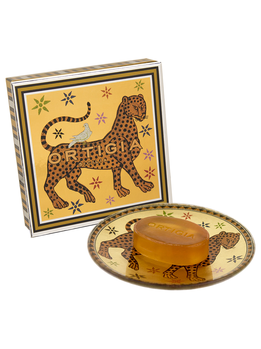 Piattino Vetro Con Sapone Ambra